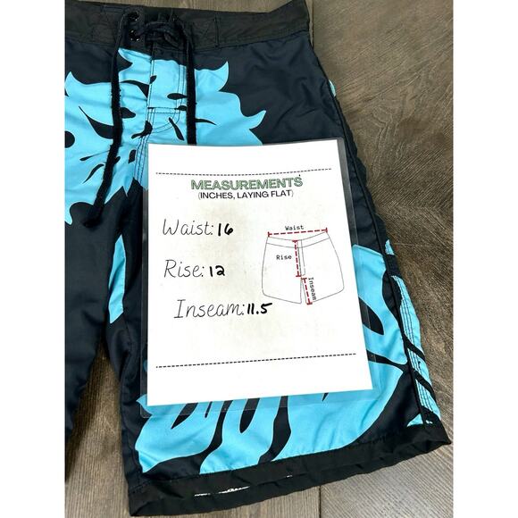 Hawaii Five 0 Surf Co Men's Size M Unisex Colorful Flower Swimming Trunks - Picture 4 of 11